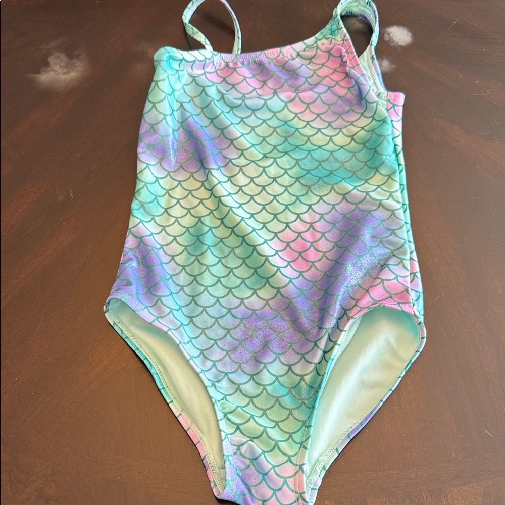 SO Kids Aqua and Pink Mermaid One Piece